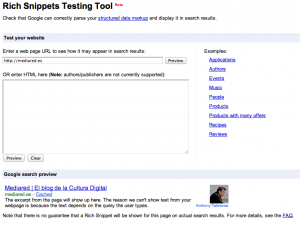 Rich Snippets Testing Tool