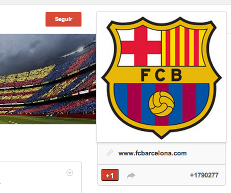 Perfil Google+ FCB
