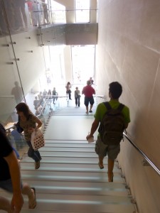 apple store barcelona glass stairs
